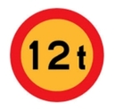 NO ENTRY FOR VEHICLES EXCEEDING 12 METRIC TONNES LADEN LOAD