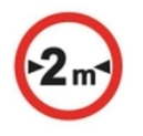 NO ENTRY FOR VEHICLES HAVING OVERALL WIDTH EXCEEDING 2M
