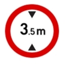 NO ENTRY FOR VEHICLES HAVING OVERALL HEIGHT EXCEEDING 3.5M